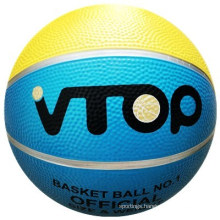 Red Yellow Blue Brightly Rubber Basketball Sporting Balls